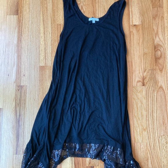 EUC Mystree black midi dress with sequined hem - Picture 1 of 2